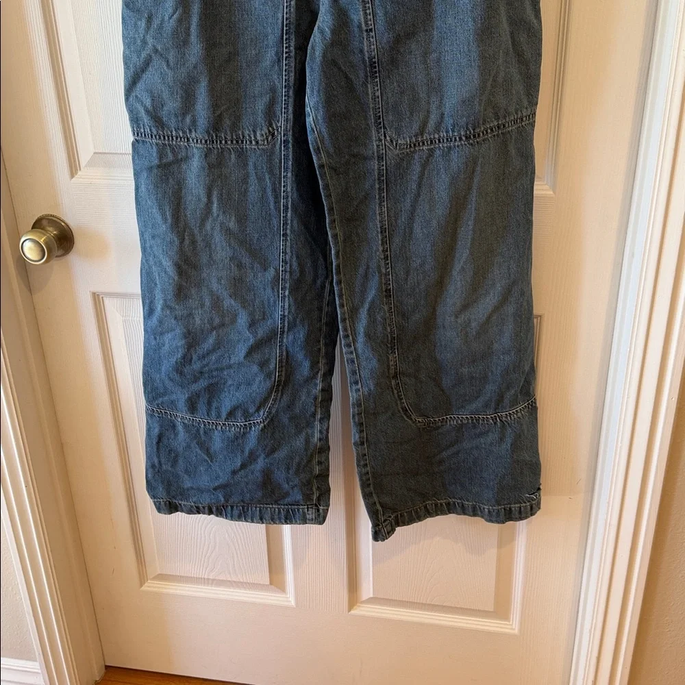 We The Free Blue Denim Overalls Sz L.  SEE PICTURES. Box33 - Picture 3 of 6